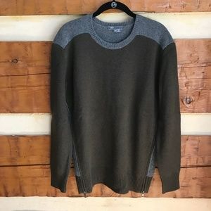 Vince wool/cashmere color block sweater